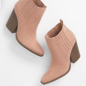 Never worn Maurices slip on booties. Dusty rose is the color. Size 8.